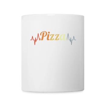 Vintage Pizza Heartbeat - Mug - white - Front
