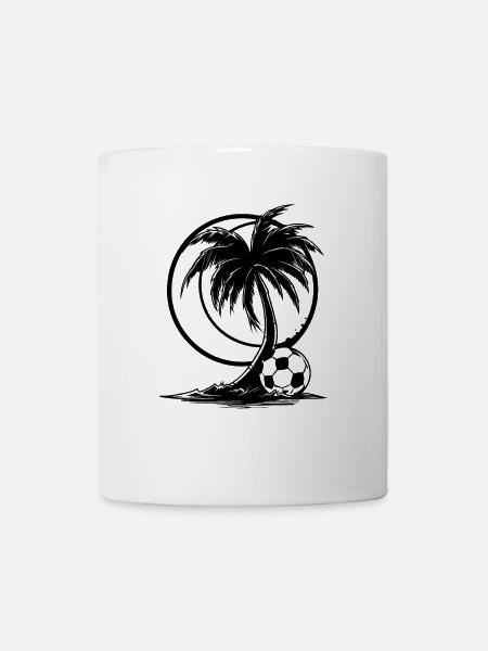Fußball Zeichnung - Tasse - Weiß