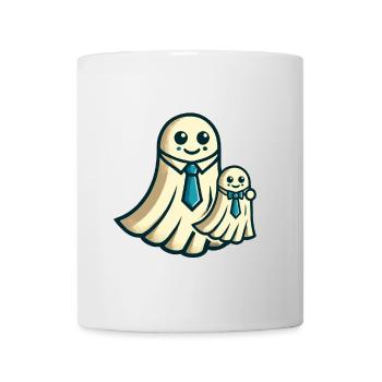 Dad Ghost Father with Child Funny Halloween - Mug - white - Front