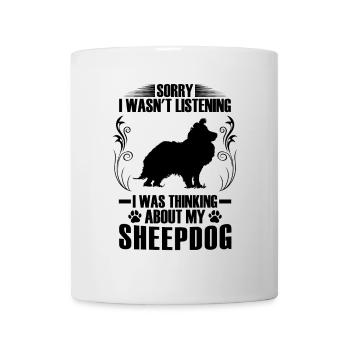 Thinking of Shetland Sheepdog British Sheltie - Mug - white - Front