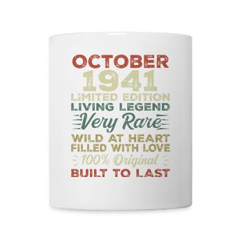 1941 Oktober 1941 Geburtstag Oktober 1941 Original - Tasse - Weiß - Vorne