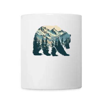 Wildnis im Inneren des Bären Retro Vintage - Tasse - Weiß - Vorne