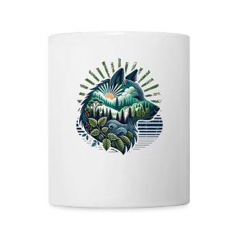 Wildnis im Inneren des Bären Retro Vintage - Tasse - Weiß - Vorne