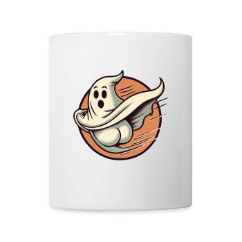 Funny Halloween Ghost Freak Under Sheet - Mug - white - Front