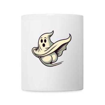 Funny Halloween Ghost Freak Under Sheet - Mug - white - Front