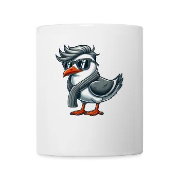 Kühle Möwe Sonnenbrille Sommer Nordsee Ostsee - Tasse - Weiß - Vorne