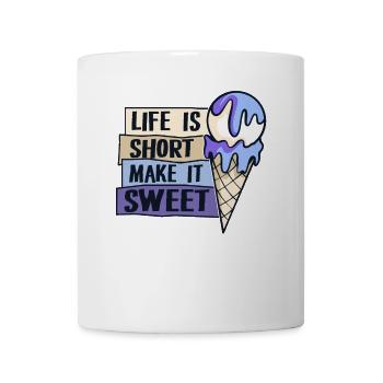 La vie est courte Make It Sweet Gelato Maker Lover - Mug blanc - blanc - Devant