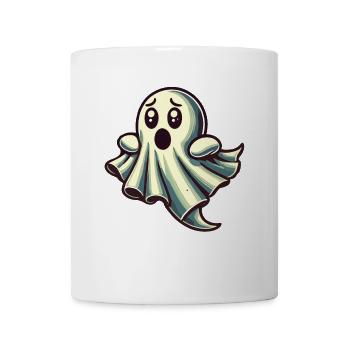 Erschrockenes Gespenst Lustiges Geister Design - Tasse - Weiß - Vorne
