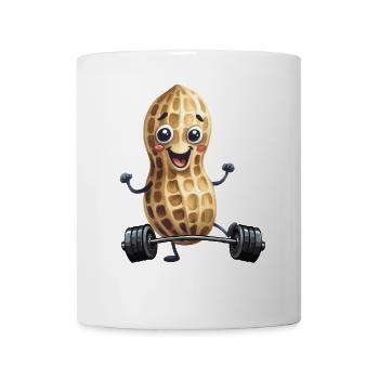 Peanut Bodybuilder Poids Musculation Musculation Haltères Poids - Mug blanc - blanc - Devant
