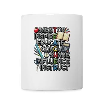 Mentor Inspire Educate Coach Lehrer - Tasse - Weiß - Vorne
