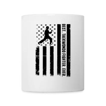 Meilleur combattant de taekwondo de tous les temps - Taekwondo US Flag - Mug blanc - blanc - Devant