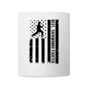 Best Taekwondo fighter - Taekwondo US Flag - Mug - white - Front