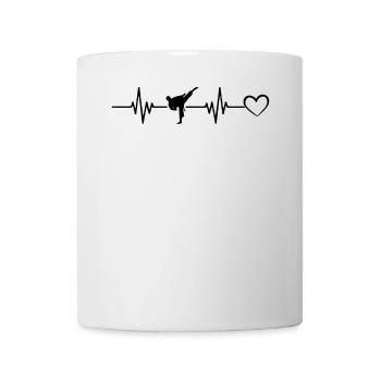Taekwondo Heartbeat Heart Taekwondo fighter - Mug - white - Front