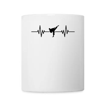 Taekwondo Heartbeat Taekwondo fighter - Mug - white - Front