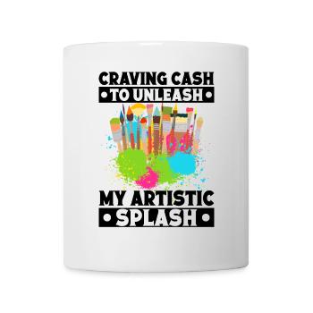 Cool Artist Unleash Artistic Splash Gift Idea - Tasse - Weiß - Vorne
