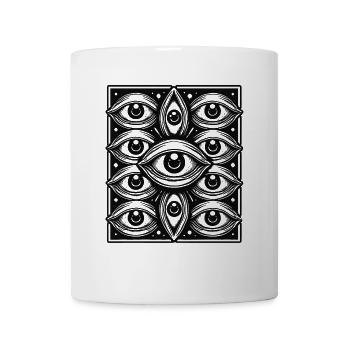 Spooky Ghosts Eyes Dark Halloween Design - Mug - white - Front