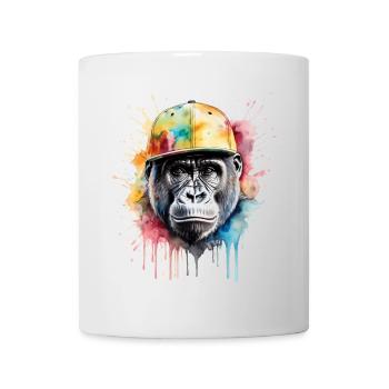 Gorilla Snapback Cap Monkey Cool Animal Design Print - Mug blanc - blanc - Devant
