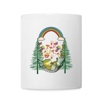 Frosch Frösche Natur Pilze Oktober Herbst Kröte - Tasse - Weiß - Vorne