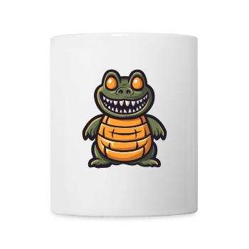 Alligator Halloween Bande dessinée drôle - Mug blanc - blanc - Devant