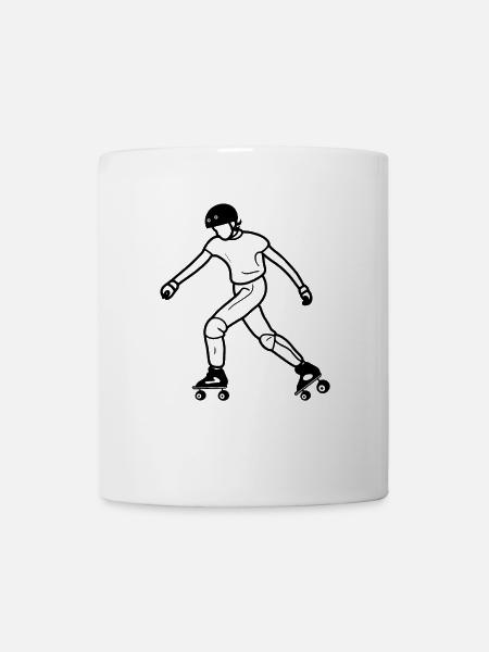 Roller Skating Line Art - Tasse - Weiß