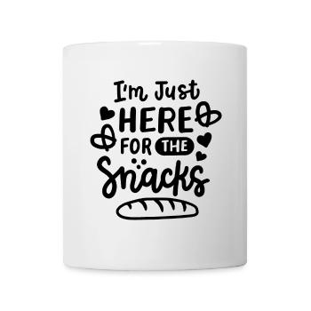 Snacks Lustige Sprüche - Tasse - Weiß - Vorne