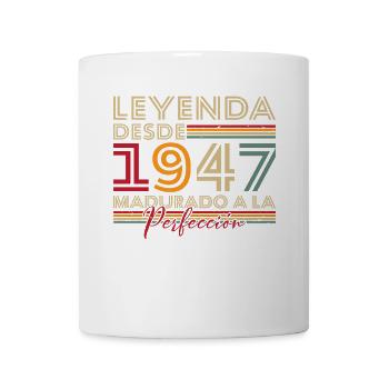 Legende seit 1947 Geburtstagsgeschenk - Tasse - Weiß - Vorne