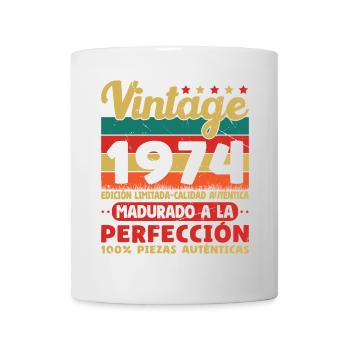 Vinatge 1974 Geburtstagsgeschenk - Tasse - Weiß - Vorne
