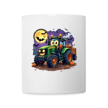 Gruseliger Traktor Halloween Jungs lustig Männer - Tasse - Weiß - Vorne