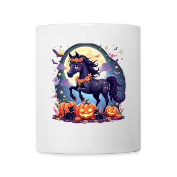 Magisches Halloween Pferd Mädchen Abenteuer - Tasse - Weiß - Vorne