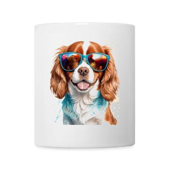 Cavalier King Charles Spaniel Lunettes de soleil Chien - Mug blanc - blanc - Devant