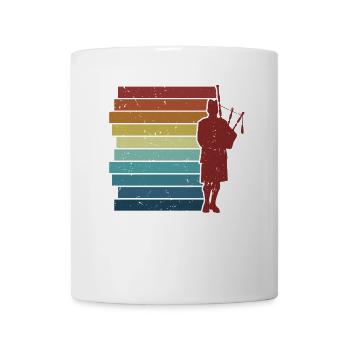 Retro Dudelsack Unterricht Blasrohr Great Highland - Tasse - Weiß - Vorne