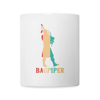 Retro Great Highland Dudelsack Unterricht Blasrohr - Tasse - Weiß - Vorne