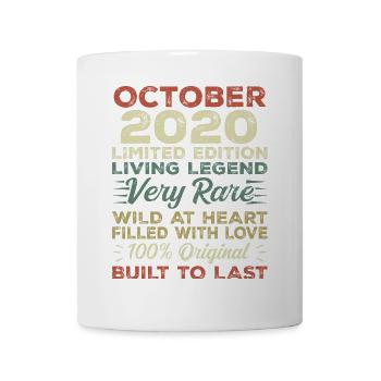 2020 Oktober 2020 Geburtstag Oktober 2020 Original - Tasse - Weiß - Vorne