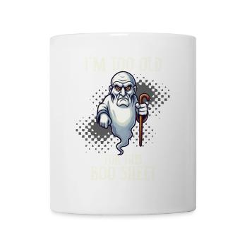 grumpy Boo feuille fantôme drôle dire Design - Mug blanc - blanc - Devant