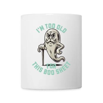 Boo Sheet fantôme drôle dire Design - Mug blanc - blanc - Devant