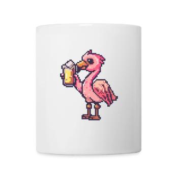 Flamingo Beer Pixel - Mug - white - Front