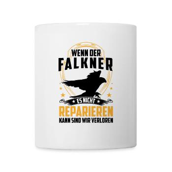 Falkner kann es reparieren Beizjagd Falknerei - Tasse - Weiß - Vorne