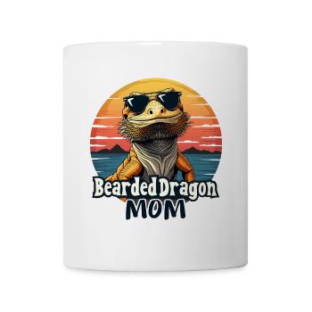 Dragon barbu disant maman drôle dragon barbu cadeau - Mug blanc - blanc - Devant