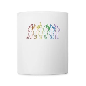 Dudelsack LGBT Regenbogen Great Highland Dudelsack - Tasse - Weiß - Vorne