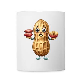 Erdnuss Erdnüsse Nuss Nüsse Kind Kinder Baby - Tasse - Weiß - Vorne