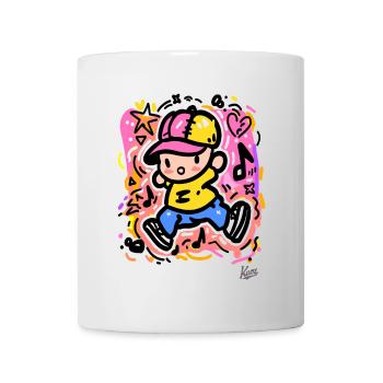 Cooles Happy Kind: Breakdance Beats im Blut - Tasse - Weiß - Vorne