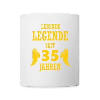Lebende Legende 35 Jahre 35. Geburtstag lustig - Tasse - Weiß - Vorne