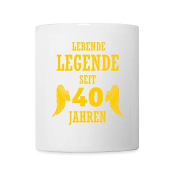 Lebende Legende 40 Jahre 40. Geburtstag witzig - Tasse - Weiß - Vorne