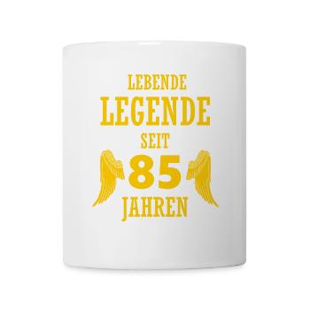 Lebende Legende 85 Jahre 85. Geburtstag - Tasse - Weiß - Vorne