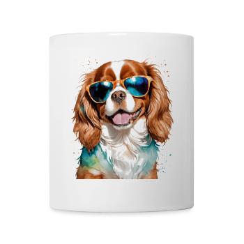 Cavalier King Charles Spaniel Lunettes de soleil Chien - Mug blanc - blanc - Devant