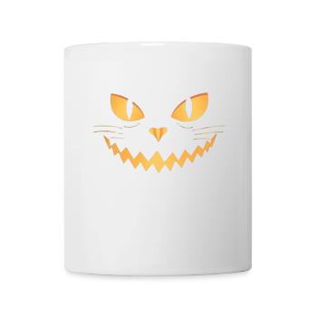 Halloween Jack O'Lantern KATZEN GESICHT for Kids - Tasse - Weiß - Vorne