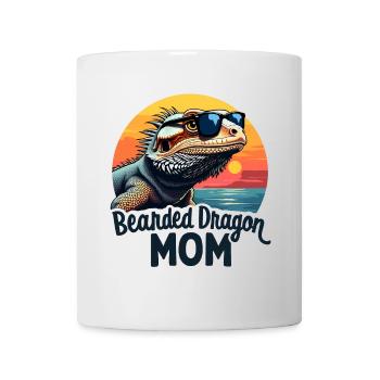 Dragon barbu disant maman drôle dragon barbu cadeau - Mug blanc - blanc - Devant