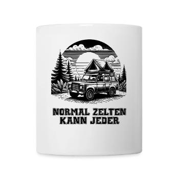 Dachzelt Sprüche - Dachzelten Camping Urlaub - Tasse - Weiß - Vorne