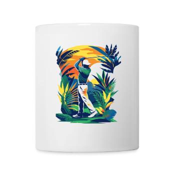 Golfer - Tasse - Weiß - Vorne