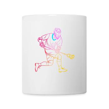Dessin d’un joueur de crosse - Mug blanc - blanc - Devant